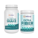 Reignite Wellness por JJ Virgin Vanilla Paleo-Inspirado Shake All-in-One e suplemento de pó de fibra extra