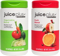 JuicePlus+ Mistura de frutas e vegetais: para a Fundação Nutricional Sólida - Aumentar a Saúde da Família com 20 Frutas & Vegetais Plus Nutrientes de Planta - Pré-embalado 2 Garrafas (60 Servings of Fruit, 60 of Veg)