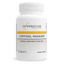 Integrative Therapeutics Cortisol Manager - Adrenal Health Support Supplement for Healthy Stress Response* - Vegan, Dairy-Free & Gluten-Free - 30 Comprimidos (15 Servings)