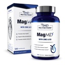 1MD Nutrition MagMD Plus - Magnésio com Zinco e D3 - Promove a saúde do coração, suporta força óssea e muscular, e AIDS Imune System - 120 Ct