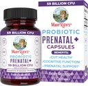 MaryRuth Orgânicos Vitaminas pré-natais e Probióticos ; 59 bilhões de UFC ; Vitamina D3 & B12 ; Ferro ; Folato ; Selênio ; Colina ; Vegan ; Não-OGM ; 60 Cápsulas