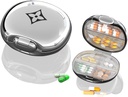 Organizador de pílulas de viagem,Caixa de pílulas portátil,Caso de pílulas à prova de umidade,Contêiner de pílulas pequenas diárias para segurar óleo de peixe de vitaminas, para bolso ou caixa de pílulas de bolsa