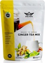 Gengibre limão chá de ervas em pó – Mistura refrescante com alcaçuz, Alcaçuz, Chá verde descafeinado, Vitamina C – Sem cafeína, Vegan, Gut-Friendly Detox Tea – 50 Servings