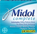 Gelcaps Midol Complete, Caixas de 24 Count (Pacote de 4), Vary de maio de embalagem