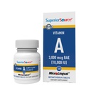 Fonte superior Vitamina A 10.000 UI - Suplemento de Cuidados Oculares - Também Suporta Imune, Pele e Saúde Óssea - Não-GMO e Gluten-Free - 100 comprimidos microlinguais