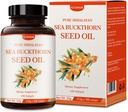 ULTHMOK Premium Sea Buckthorn Seed Oil, 100% óleo de semente, 100 Softgels & 100×500mg, Não-GMO, Gluten Free.