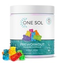 Um Sol pré-treino para as mulheres, bomba melhorada e foco, Sem nervos ou acidente, Ingredientes naturais, 100% Vegan, Gluten Free & Soy Free, (Gummy Bear)