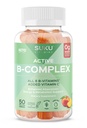 SUKU Vitamina B Complex Gummies com vitamina C – Açúcar grátis Vegan 8 B Vitaminas Complex Gummy Suplemento aumenta o desenvolvimento celular, melhora o metabolismo e formação de colágeno, sabor pêssego (50 Gummies)