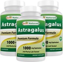 Best Naturals Astragalus Cápsula, 1000 mg, 120 Count (Pack of 3)