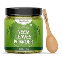 Pure Neem deixa a solução natural em pó para pele clara e cabelo sedoso sem espinhas, ideal para embalagens de rosto, cuidados com o cabelo e suporte de pigmentação com colher de madeira – 200g 7.04 Oz