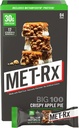 MET-Rx Big 100 barras de proteína colossal, barras de substituição de torta de maçã Crispy, 4 contagem