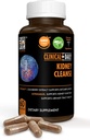 Clinical Daily Herbal Kidney Cleanse Detox Supplement, Vitaminas Orgânicas com cranberry, Astragalus, Uva Ursi Pills para saúde da bexiga para mulheres e homens- 60 Cápsulas Vegan