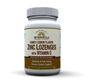 Produtos de saúde do moinho de vento Vitaminas naturais Lozenges de zinco com sabor de limão de mel vitamina C, suporte do sistema imunológico, fornece suporte antioxidante, delicioso e de ação rápida, 60 Lozenges, 60 Servings.