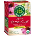 Medicamentos tradicionais Garganta Orgânica Casaco Limão Echinacea Chá de ervas, Suporta a saúde da garganta (16 Count (Pack of 2))