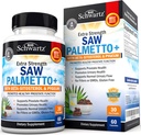 Serra Palmetto para homens com extrato de casca de pígeo e Beta-Sitosterol - Suporta Saúde Próstata e Função de Próstata Saudável - Promove Saúde Urinária e Fluxo Urinário Normal - Sem Glúten 60 Ct