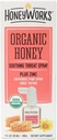 HoneyWorks Adult Throat Spray para alívio da garganta dolorida, 1 Oz, calmante não-GMO USDA Organic Dark Honey + Zinc, alívio de ação rápida, idade 12 anos+