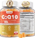 Sugar-Free CoQ10 200mg Gummies - Coenzyme Q10 w/Taurine, Vitamina E, C, B6, B12, Zinco - Alta Absorção CoQ10 Suplemento para Antioxidante, Energia Celular & Saúde Hear-t, Vegan 120 C