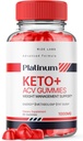 Laboratórios de riz Platinum Keto pastilhas AVC para perda de peso avançada, Suplemento para força máxima Gomitas (60 pastilhas)