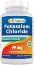 Melhores naturais Cloreto de potássio Suplemento 99mg 400 Comprimidos - 3o Partido Lab testado