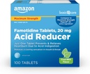 Cuidados básicos Famotidina 20mg Comprimidos de hortelã fresca, 100 contagem, Branco