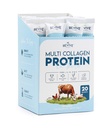 Multi Collagen Protein Powder Packets - Tipos I, II, III, V & X - Bovinos de grama hidrolisados, Peixe selvagem capturado, & Free-Range Chicken & Eggshell Colágeno. Não OGM, Halal, (10g cada, 20 pacotes)
