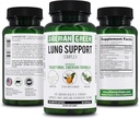 Complexo de suporte de pulmão verde siberiano 60 Cápsulas - Suplemento de fórmula tradicional rico em Quercetin, Citrus Bioflavonoids, Pine Bark