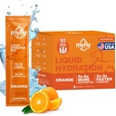 MyHy Liquid Hydration Packets, Electrolyte Drink Mix for Adults & Kids Hydration Support, Alivio de desidratação para viagem, Gravidez, Fitness, Bachelor & Bachelorette Party – Laranja, 50 Count