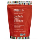 KAIBAE Premium Orgânico Baobab Pó I Prebiótico Gut Saúde, jejum intermitente, imunidade, hidratação .