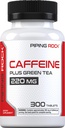 Pílulas de Cafeína de Pedra de Tubulação 220mg 300 Tablets Suplemento com Extrato de Chá Verde