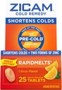 Zicam Cold Remedy Zinc Rapidmelts, Citrus Flavor, 25 Count (Pacote de 2)