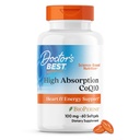 Melhor CoQ10 de alta absorção do médico com bioperine, sem glúten naturalmente fermentado, saúde do coração e produção de energia, 100 mg, 60 SoFtgels