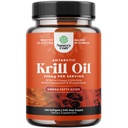 Antárctico Krill Oil 500mg Softgels - Omega 3 Krill Oil Supplement com EPA DHA & Astaxantina para articulação do cérebro & coração - 3rd Party Lab testado sem OGM Gluten ou sabor de peixe (até 8 meses de fornecimento)