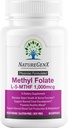 Suplemento MTHRF de metilfolato - 1000 mcg Vitamina B9 Bioativa (5-MTHF) - Suporta Gravidez e Saúde Fetal - 60 Cápsulas - Sem Glúten