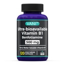VANI 500MG Benfotiamina com B1, 5X tempo de gordura e água Solúvel Thiamina B1 Suplemento – Terceiros testados, sem glúten (120 cápsulas)