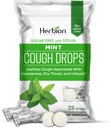 HERBION Naturals Tosse Drops, Livre de açúcar com Stevia, Suplemento dietético, Alivia a tosse, para adultos e crianças mais de 6 anos, 125 gotas (Pacote de 5), Minta