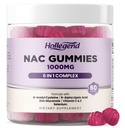 6 em 1 pastilhas NAC, mastigado N Acetil Cysteine 1000mg Suplemento para Crianças e Adultos, com ALA, Zinco, Vitamina C & E, Selênio, Antioxidante de apoio e sistema imunológico, sabor de mirtilo, Açúcar grátis, 60 Ct