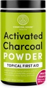 Charcoal House Hardwood Activated Charcoal Powder - Primeiros Socorros Tópicos para Fazer Charcoal Poultices, Charcoal Foot Moaks, Charcoal Baths & More! - 10oz
