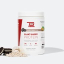 TB12 Pó de proteína baseada em plantas por Tom Brady, 24g de proteína de ervilha Vegan, Baixo açúcar, Baixo carboidrato, Não-GMO, Substituição de refeições, Keto Friendly, Paleo, Livre de açúcar, Cookies e sabor creme (30 Servings)