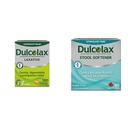 Dulcolax Estimulante Comprimidos Laxantes (100 Contagem) Gentil Overnight Obstipation Alief, Bisacodyl 5mg & Stool Amolecer Cápsulas de Gel Líquido Laxativo (50ct)