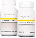 Integrative Therapeutics Bundle with Cortisol Manager, 30 Comprimidos - Cápsulas de vitamina C tampão 1.000 mg, 60 Cápsulas Vegan - Suplemento de estresse com Ashwagandha* - Suplemento imunológico com antioxidantes*