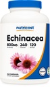 Nutricost Echinacea 800mg, 240 Cápsulas - Cápsulas Vegetarianas, Sem OGM, Glúten, 120 Servões