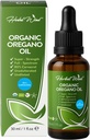 Óleo orgânico de orégano - 1 Fl Oz (30ml), 80% Carvacrol USDA Óleo orgânico de orégano gotas líquidas, planta concentrada com base, Não-GMO, Suplementos de ervas