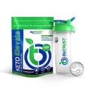 BioTrust Keto Eleva o pó puro de óleo C8 MCT (não aromatizado) BlenderBottle Bundle