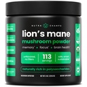 NutraChamps Organic Lions Mane Powder - 2000mg Nootrópico poderoso para memória, Foco, Imune Support - Vegan Lion’s Mane Mushroom Powder Supplement com naturalmente ocorrendo Beta-Glucans - 8 onças
