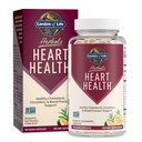 Jardim da vida Herbals Suplemento de saúde do coração com folato, Bergamot, chá verde e vitamina E & K para colesterol, suporte circulatório e pressão sanguínea, não-GMO, sem glúten, sabor Citrus, 30 Servings