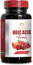 Ácido URIC - Suporte Função renal normal, Conforto conjunto, Fórmula de suporte de ácido úrico, Suporte Trato urinário saudável - 1 frasco 60 Cápsulas
