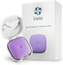 Lívia Dispositivo de alívio da dor menstrual, lavanda – Off-Switch para a dor de período – Portátil e Discreto – Recarregável, até 12 horas bateria – Kit completo com Stick-On Pads – O parceiro de viagem Go-to