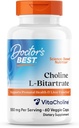 Médico melhor choline L-Bitartrate (VitaCholine), Suporta saúde pré-natal e função hepática, Não-GMO, Sem glúten, Soy Free, Vegan 60 Veggie Caps