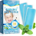 16 Folhas Febre Patches para Crianças - Hot Weather Cooling Gel Patches para Adultos - Patches Cefaleias - Forehead Fever Pads Cool