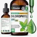 BIO KRAUTER Liquid Clorophyll Drops - Cleanse & Imune Support - Desodorante Interno - Sodio Copper Clorophyllin Extract Supplement - 2 fl oz